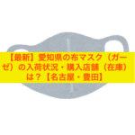 【最新】愛知県の布マスク（ガーゼ）の入荷状況・購入店舗（在庫）は？【名古屋・豊田】